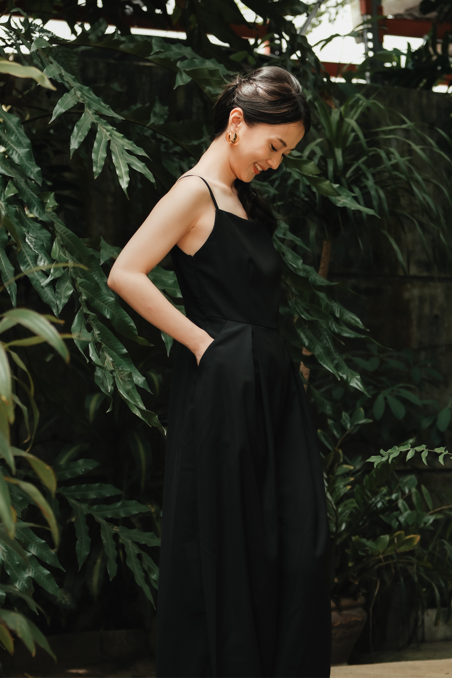 Chloé Back-Strap Wide-Leg Jumpsuit in Black