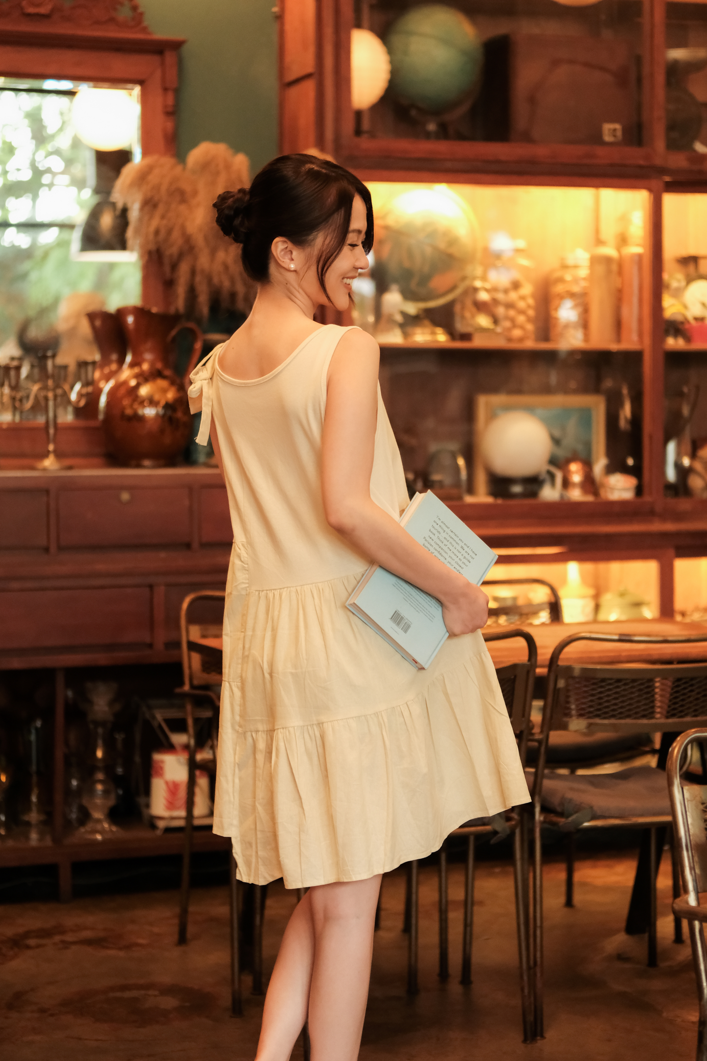 Anaëlle Ruffle-Tie Tiered Mini Dress