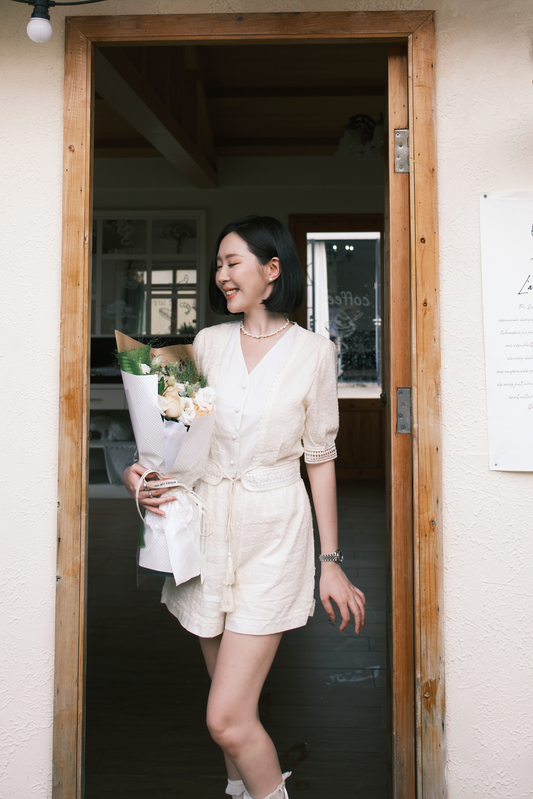 Lucie Vintage Embroidered Twinset