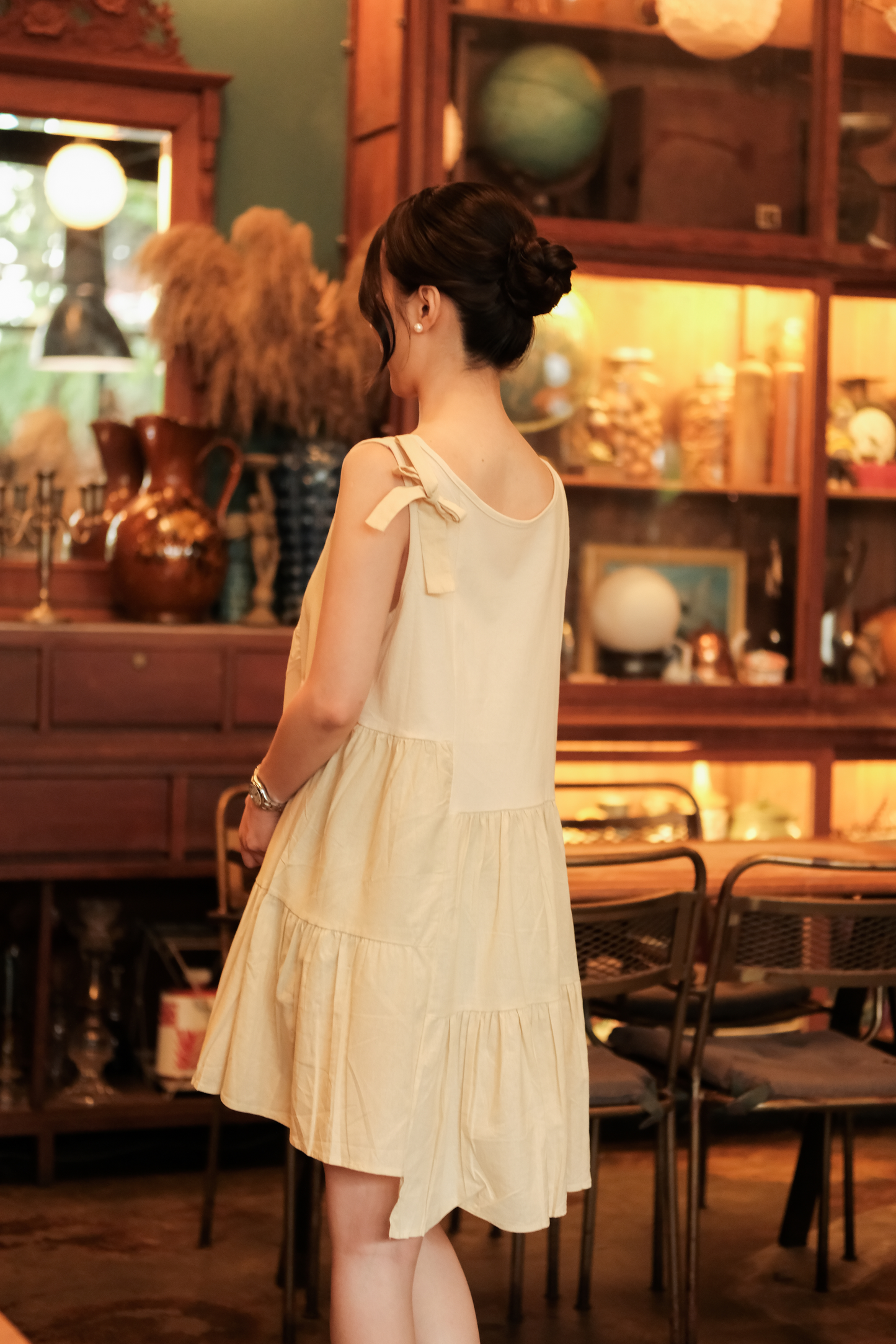 Anaëlle Ruffle-Tie Tiered Mini Dress