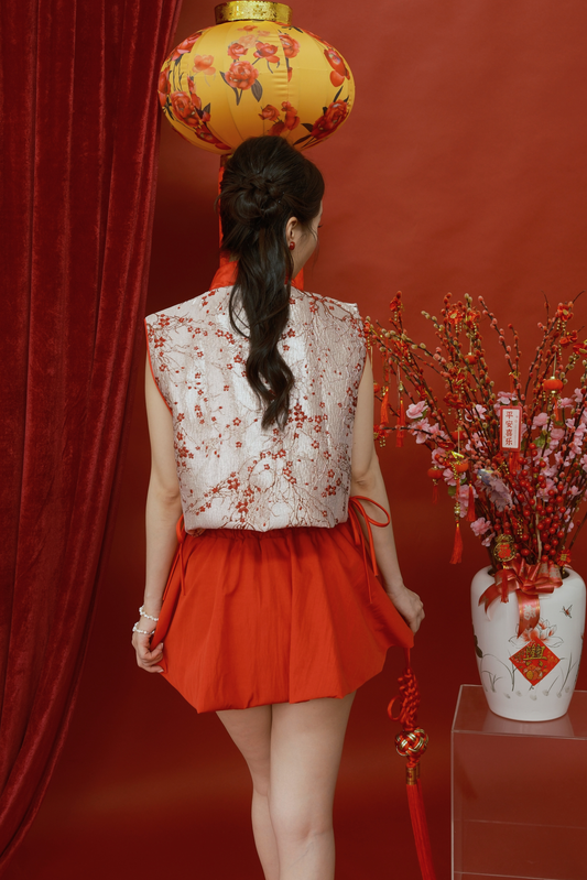 Bubble Mini Skort in Red