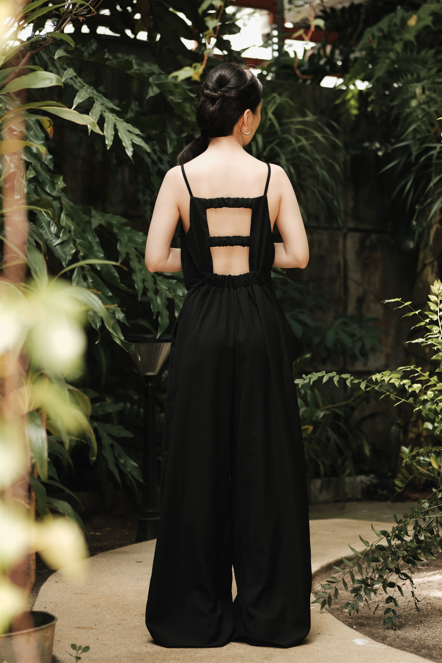 Chloé Back-Strap Wide-Leg Jumpsuit in Black