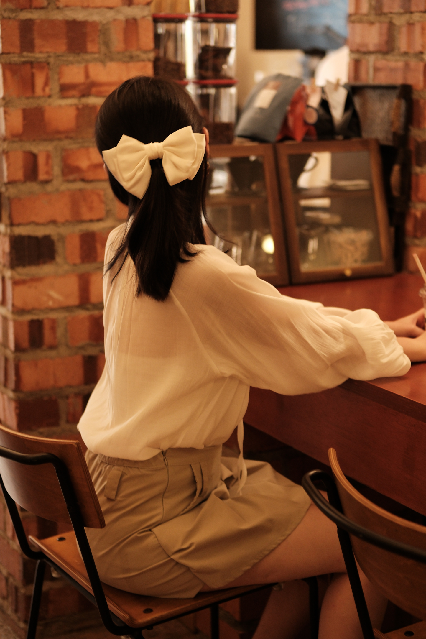 Clémence Soft Gather Blouse in Pure White
