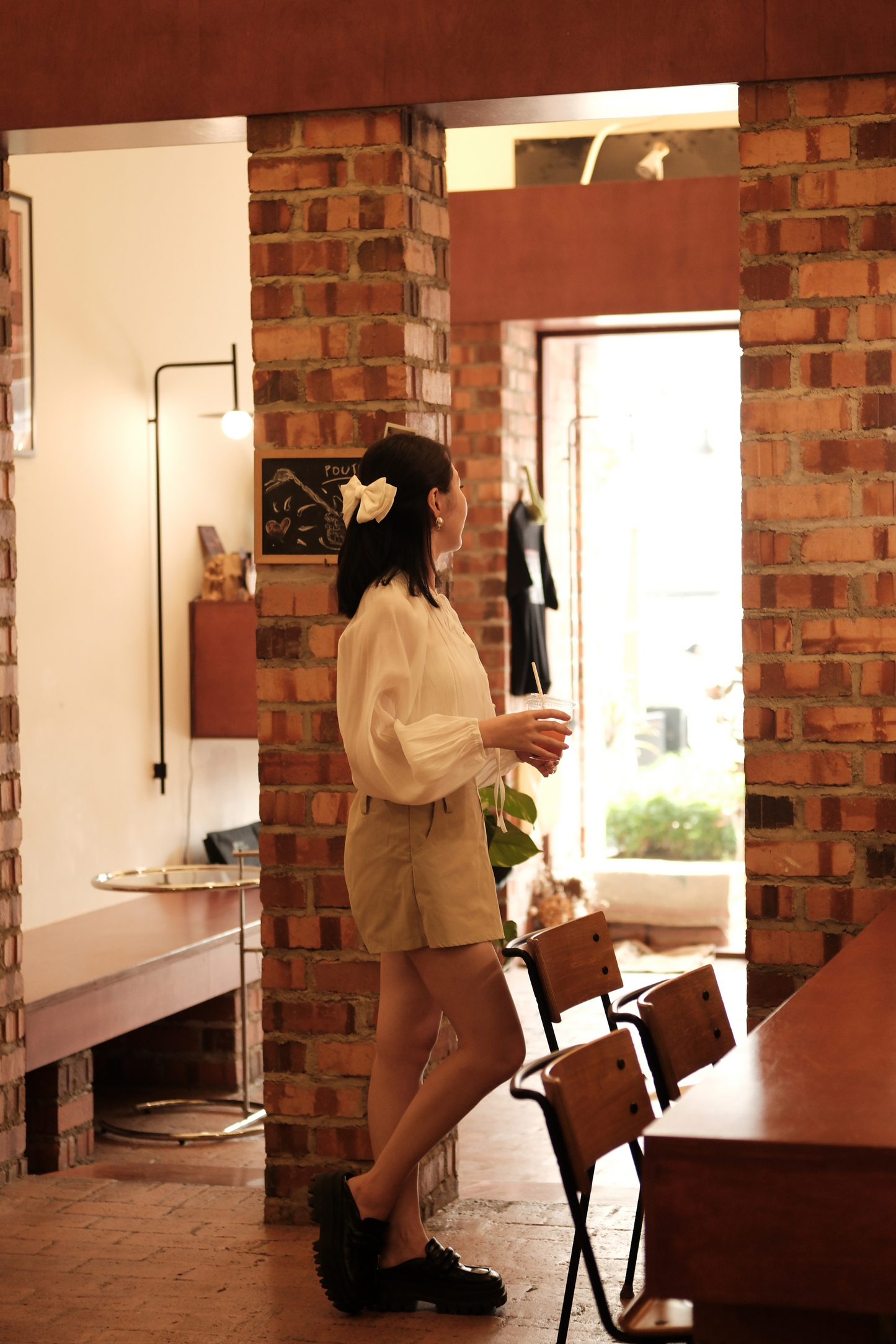 Clémence Soft Gather Blouse in Pure White