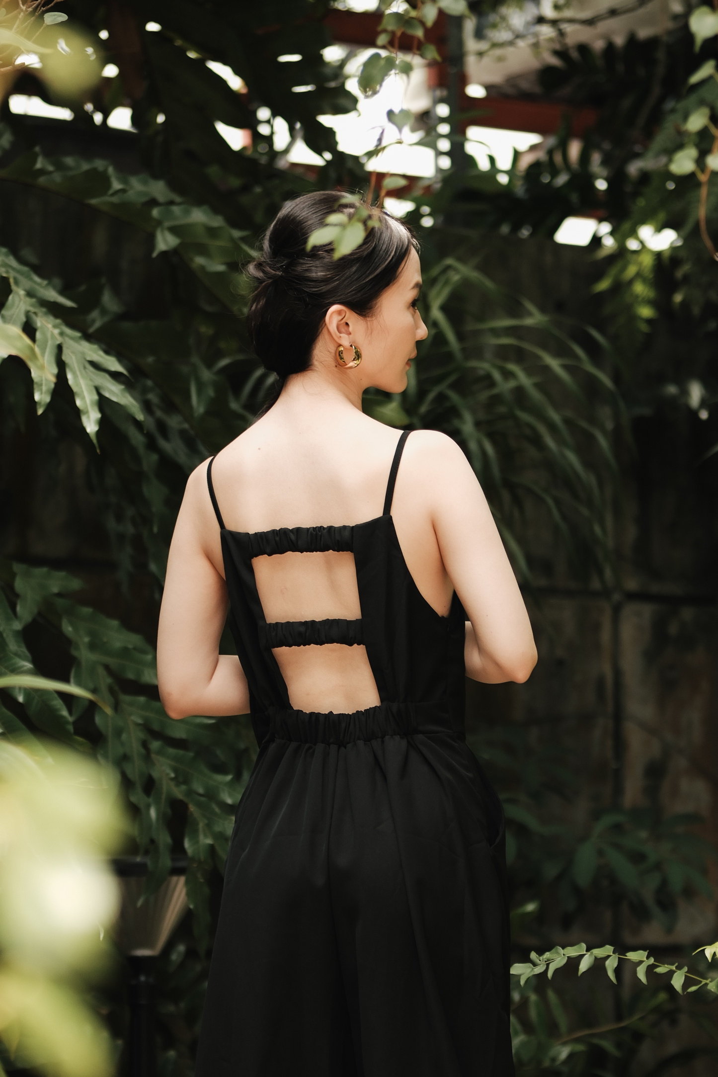 Chloé Back-Strap Wide-Leg Jumpsuit in Black