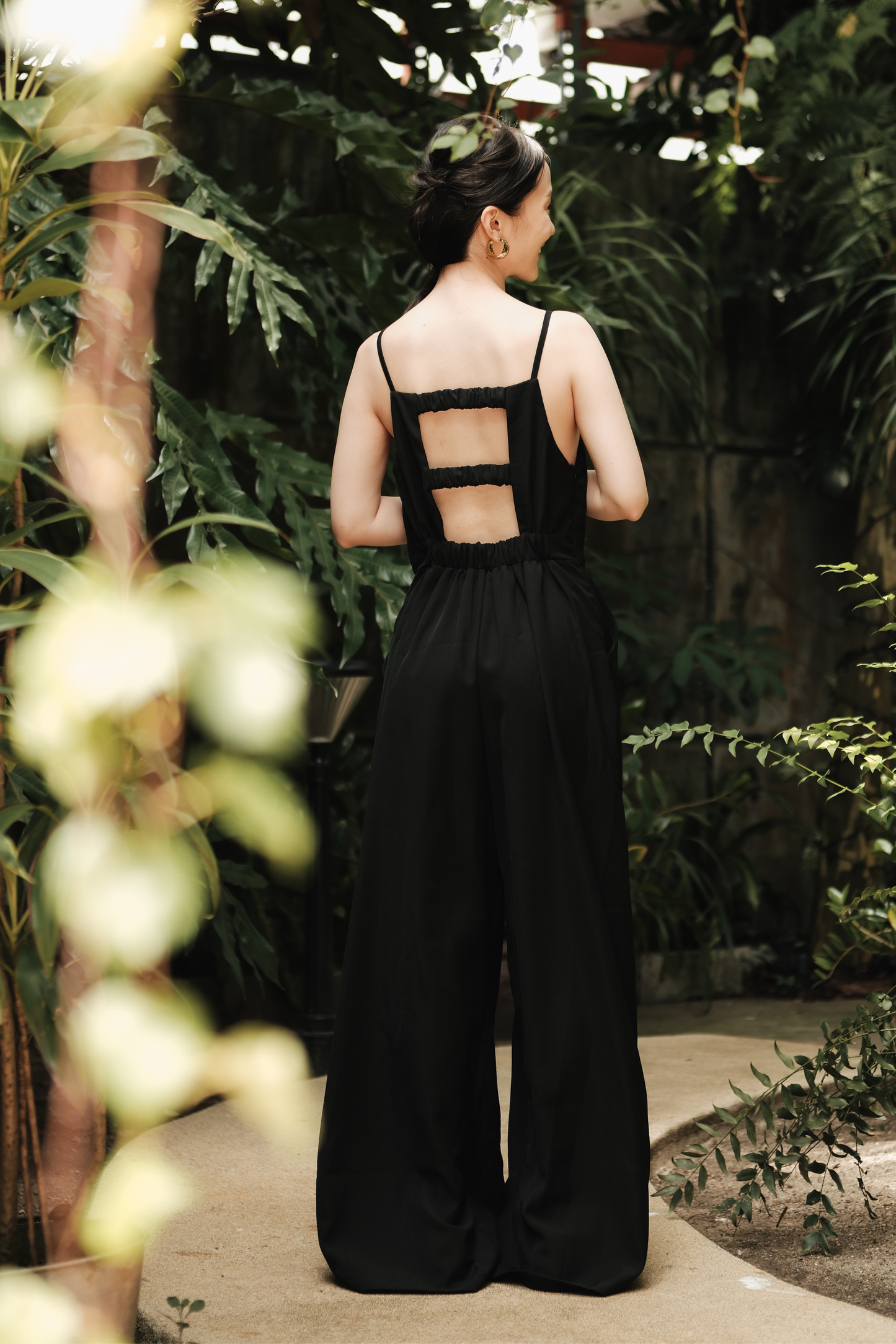 Chloé Back-Strap Wide-Leg Jumpsuit in Black