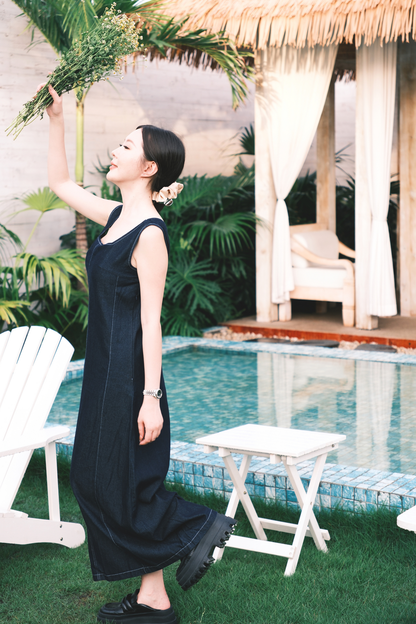 Romy Denim Maxi Dress