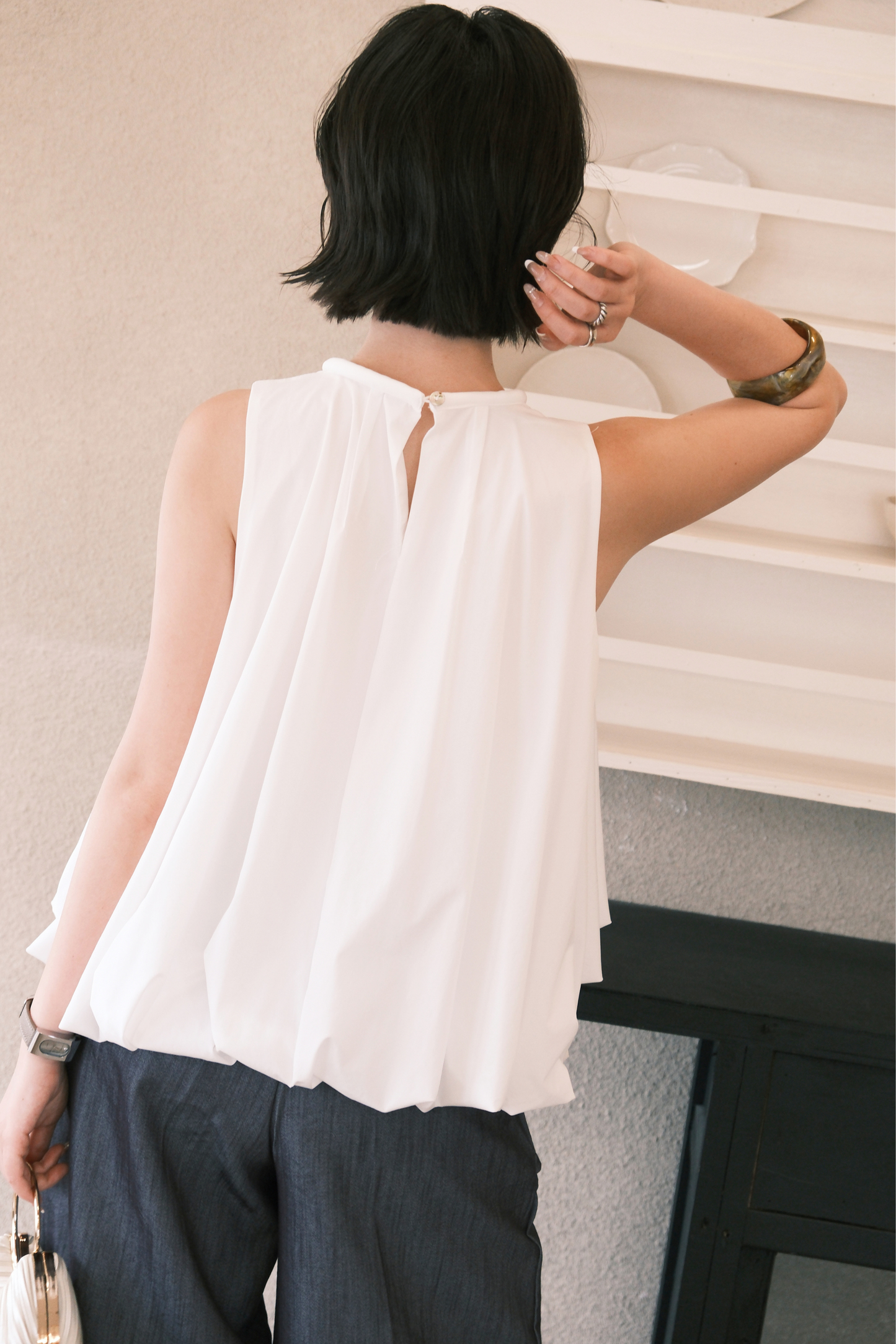Skye Bubble Top in White