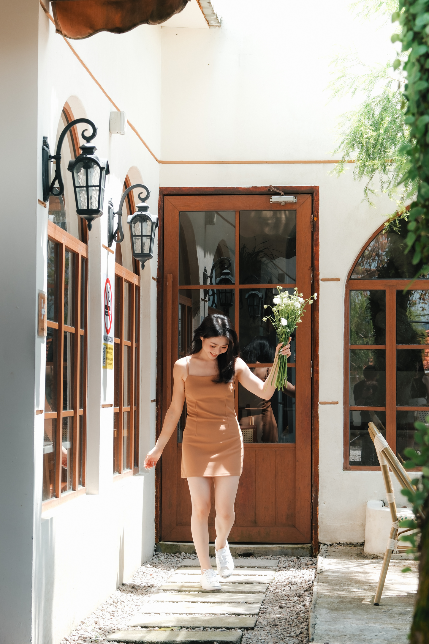Aria Tailored Mini Dress in Khaki