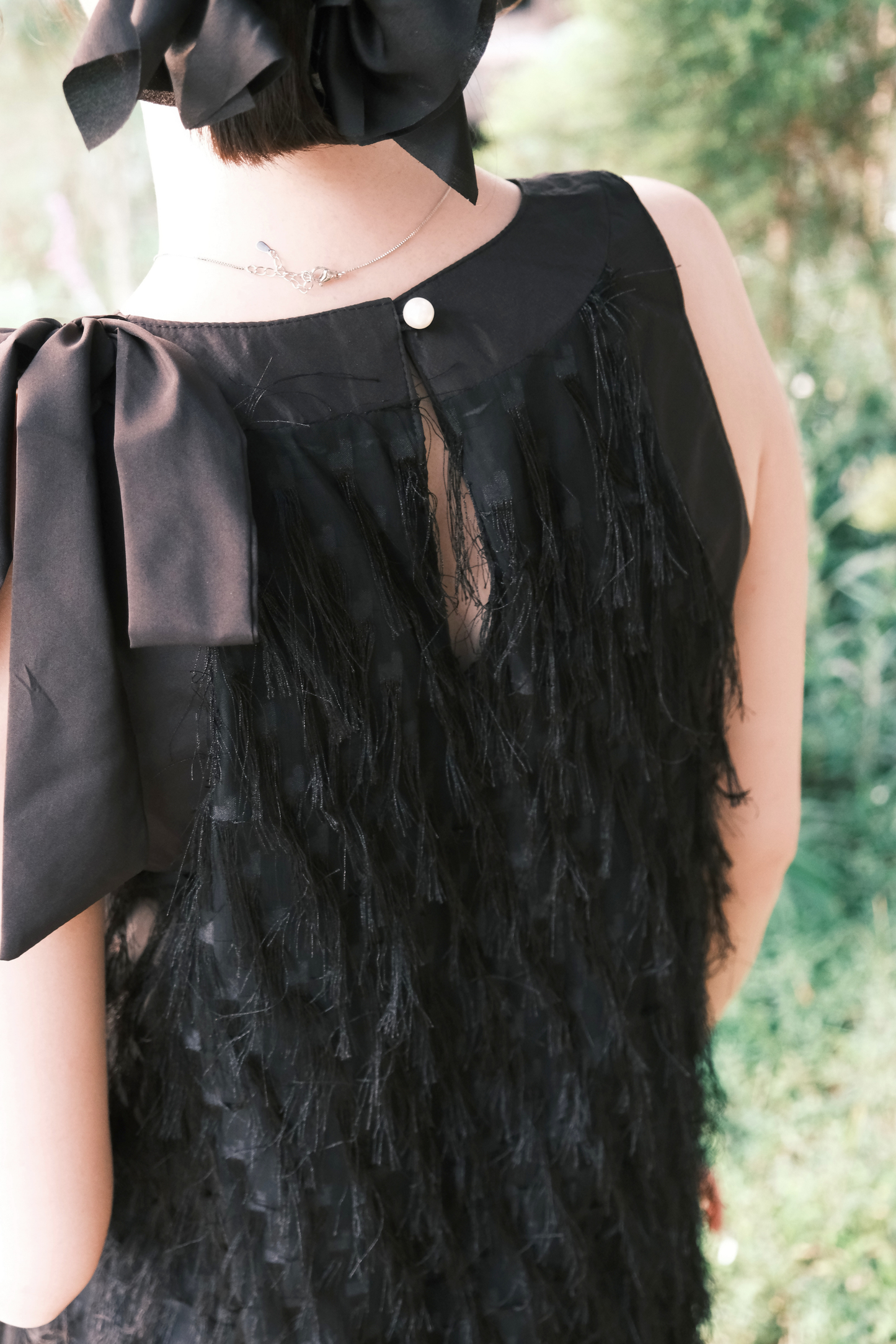 Black Aurelia Fringe Dress
