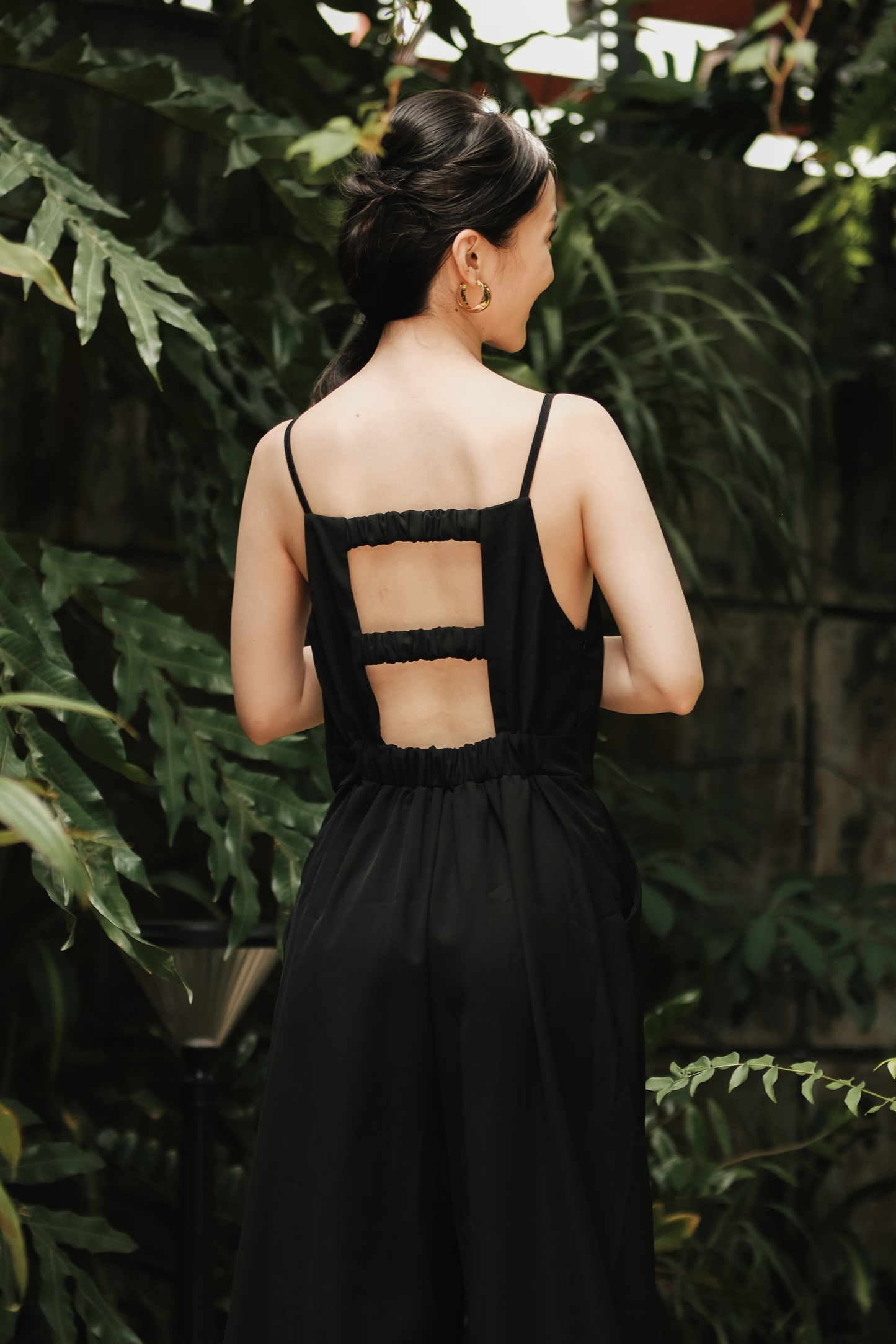 Chloé Back-Strap Wide-Leg Jumpsuit in Black