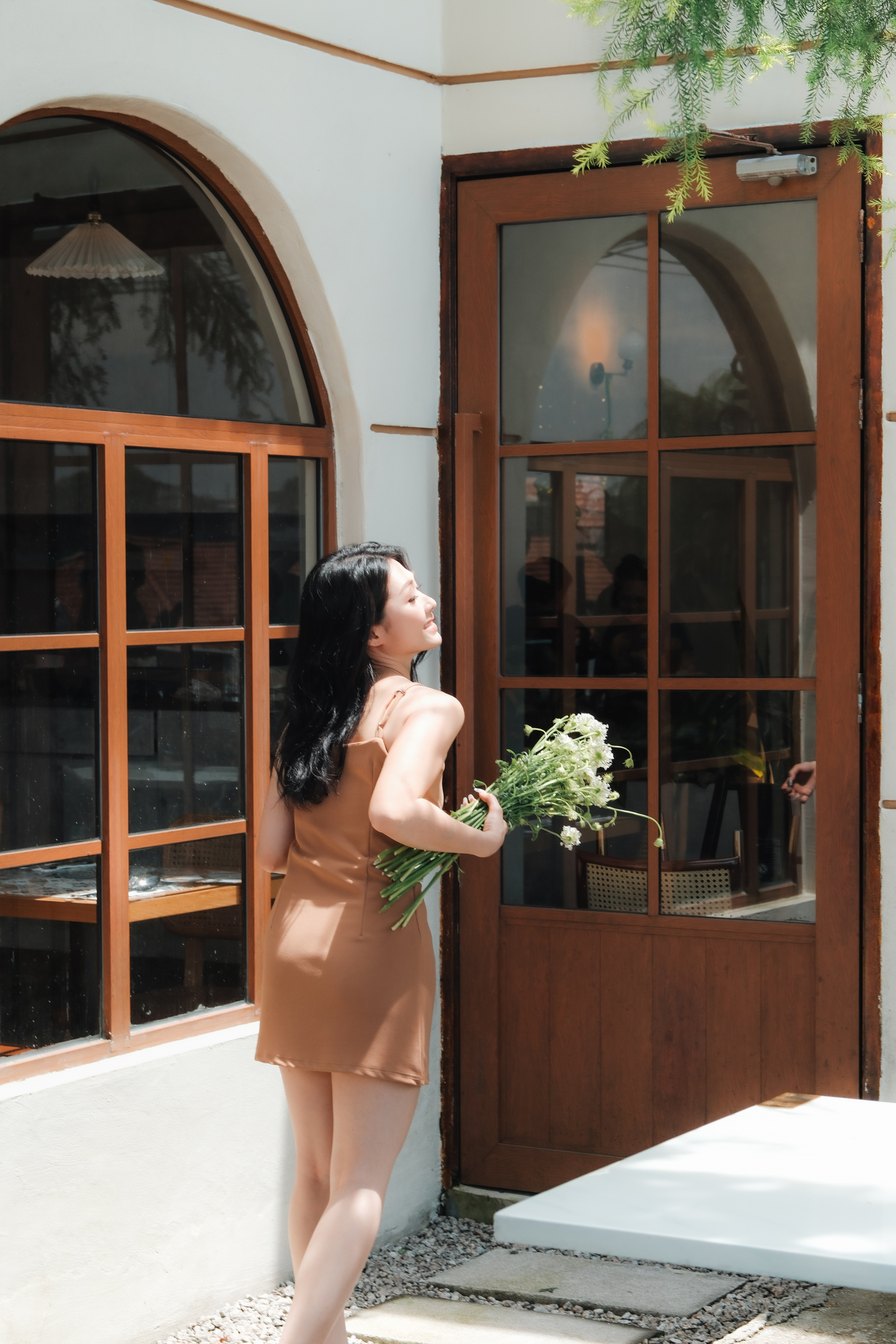 Aria Tailored Mini Dress in Khaki