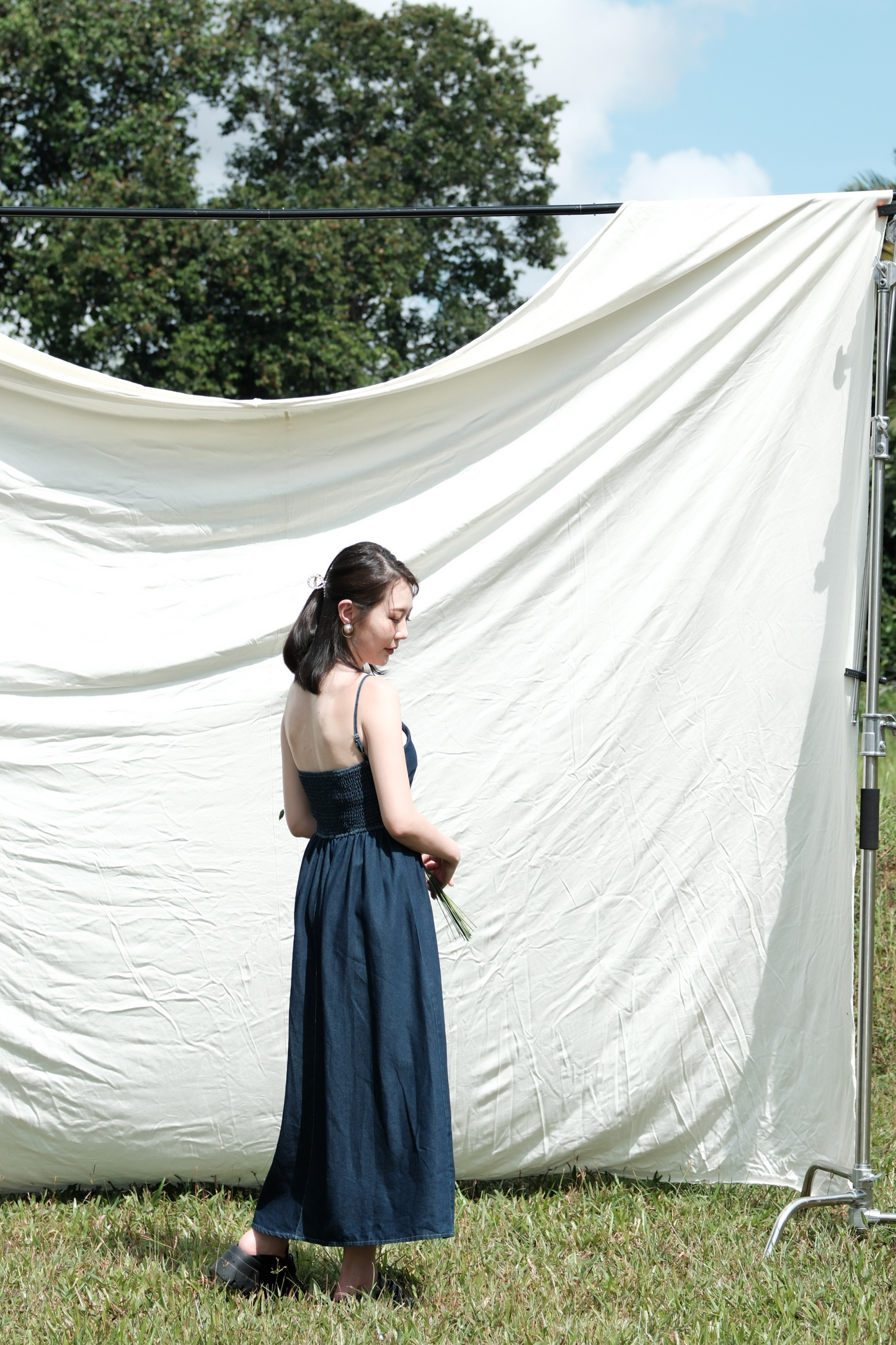Juliette Denim Corset Maxi Dress
