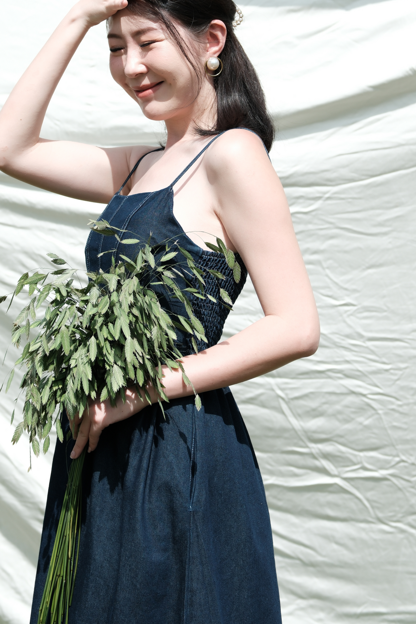 Juliette Denim Corset Maxi Dress