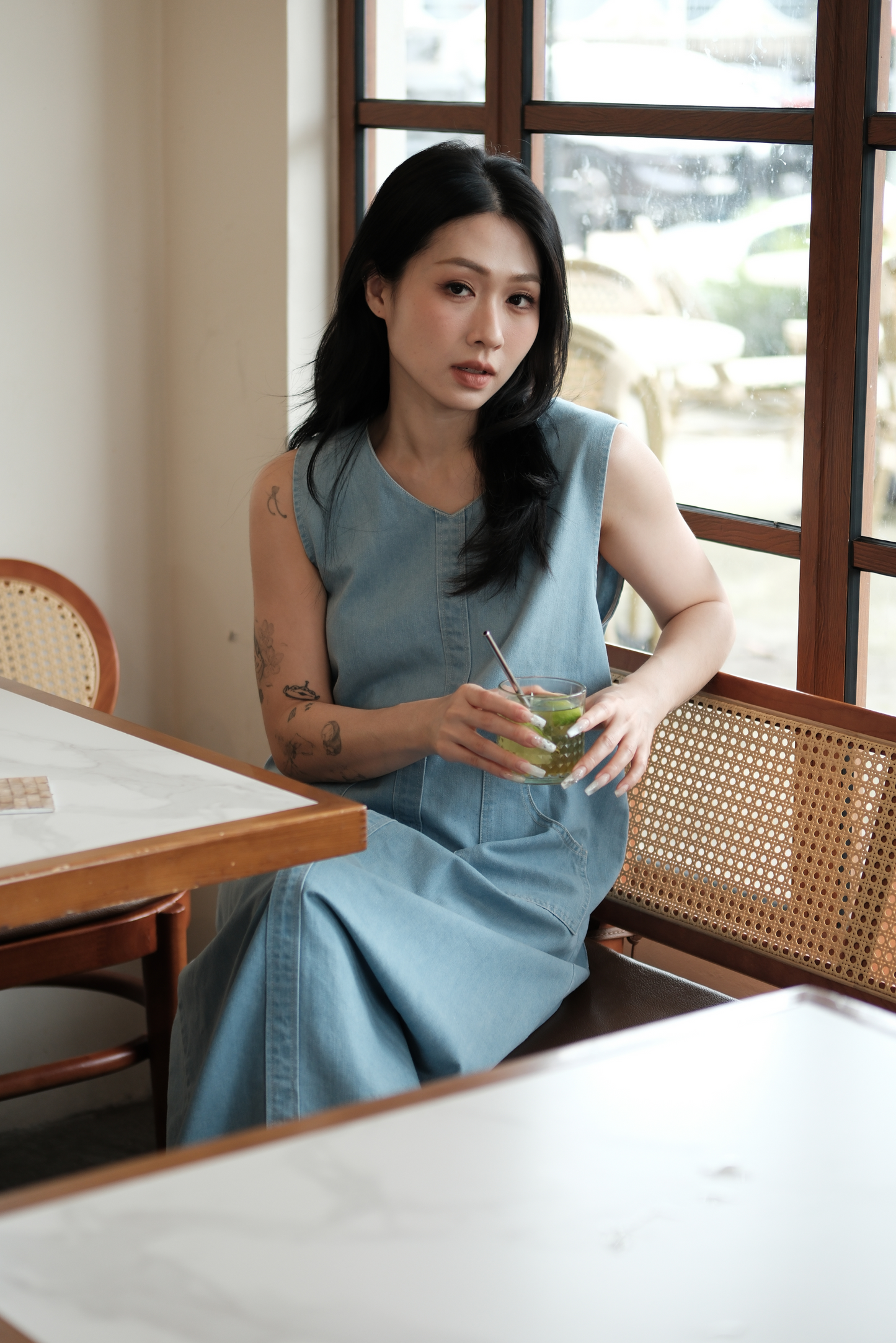 Nico Denim Tank Maxi Dress