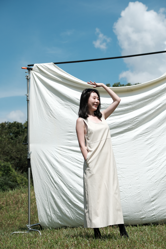 Noa PU Tank Dress in Cream