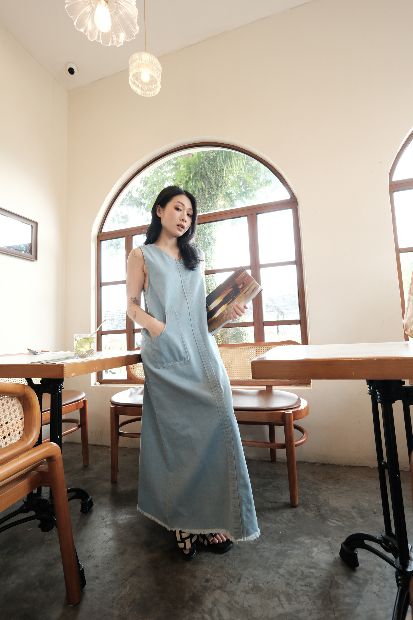 Nico Denim Tank Maxi Dress