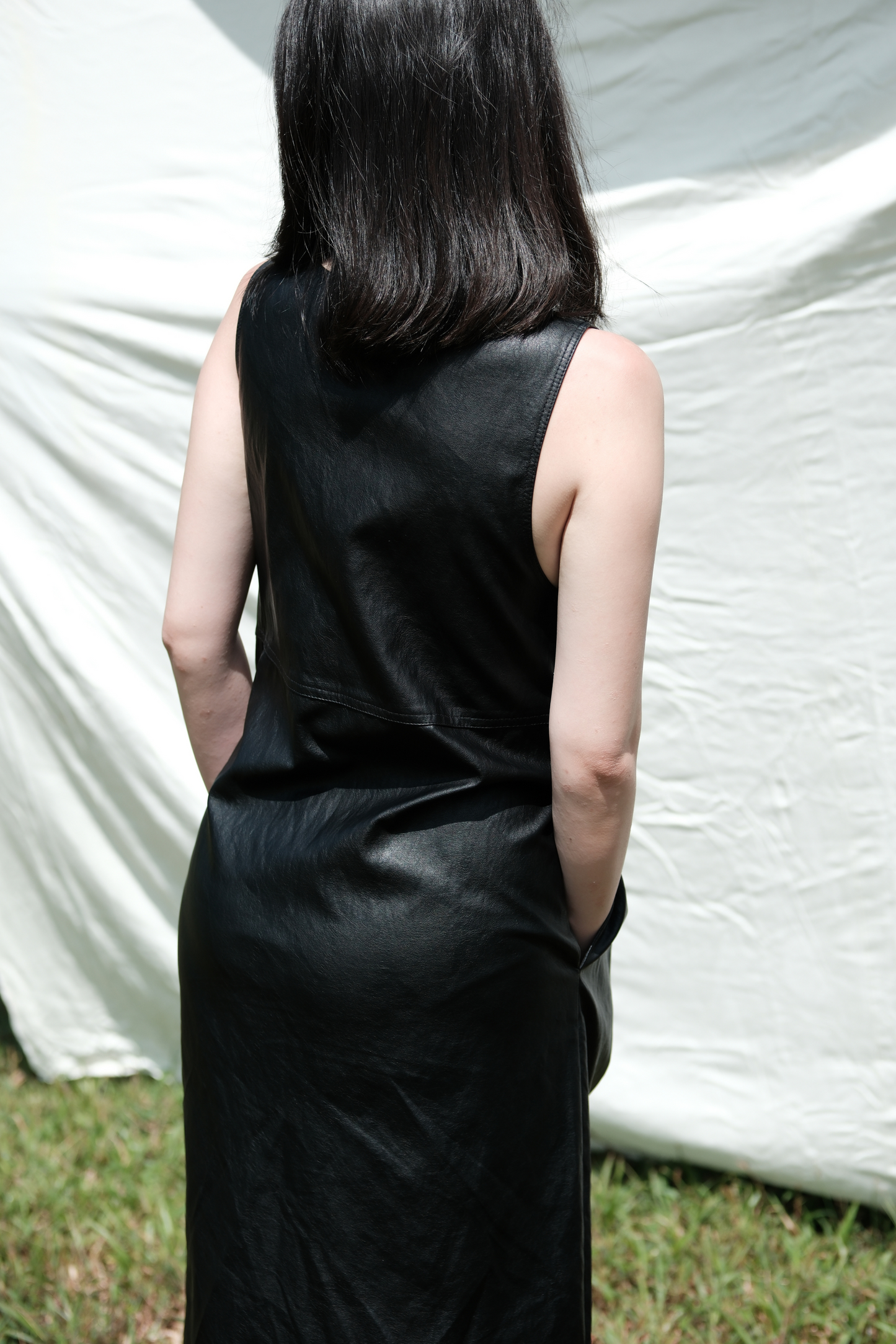 Noa PU Tank Dress in Black