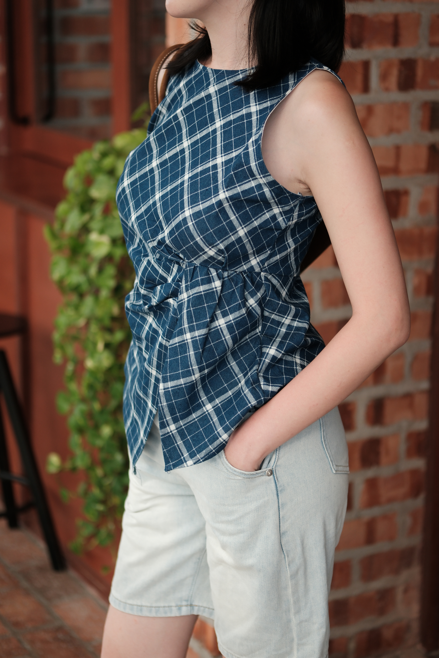 Zoé Relaxed Fit Denim Bermuda Shorts