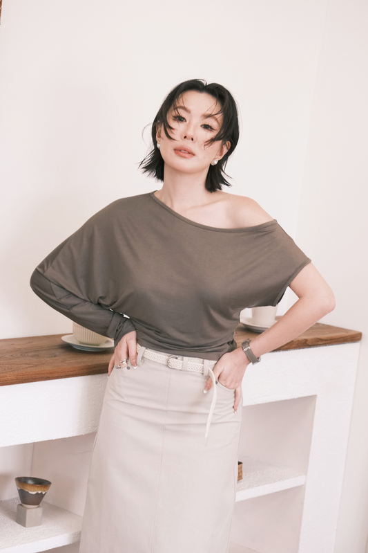 Soleil Asymmetrical Top in Green