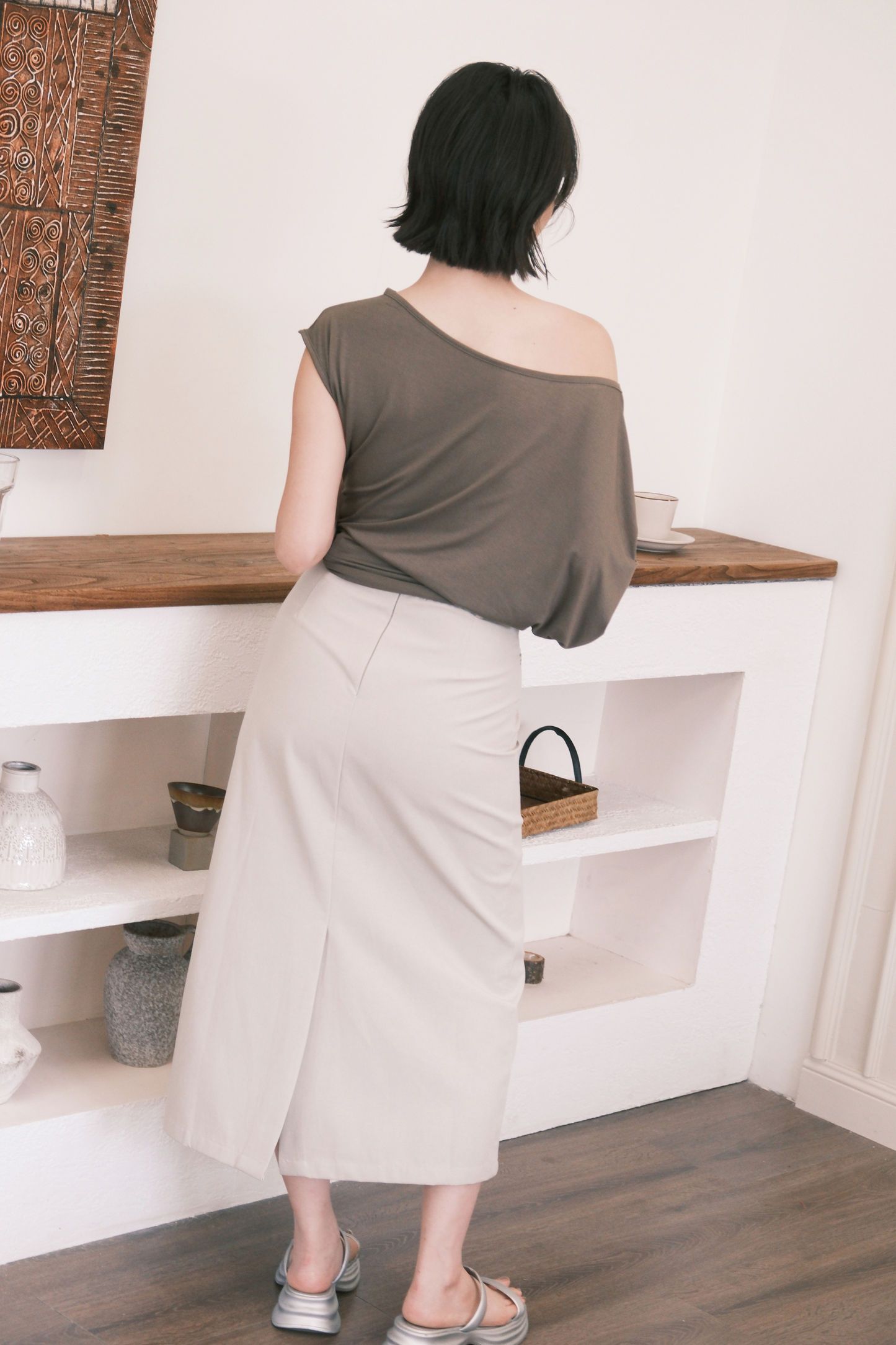 Soleil Asymmetrical Top in Green