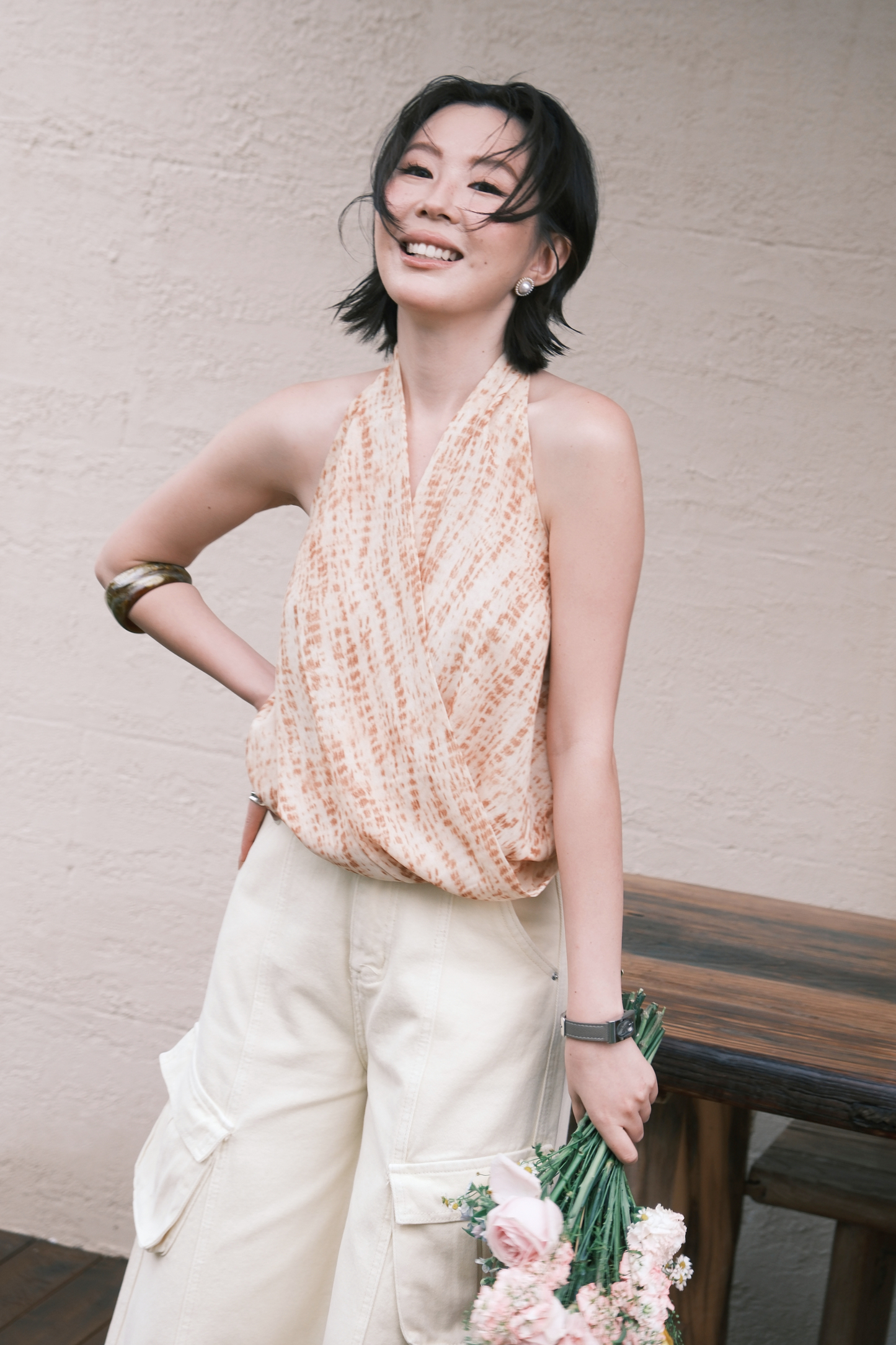 Noémie Pocket Denim Jorts In Light Yellow