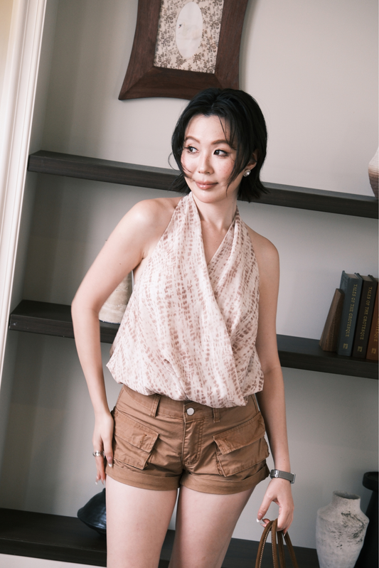 Soline Draped Halter in Coffee
