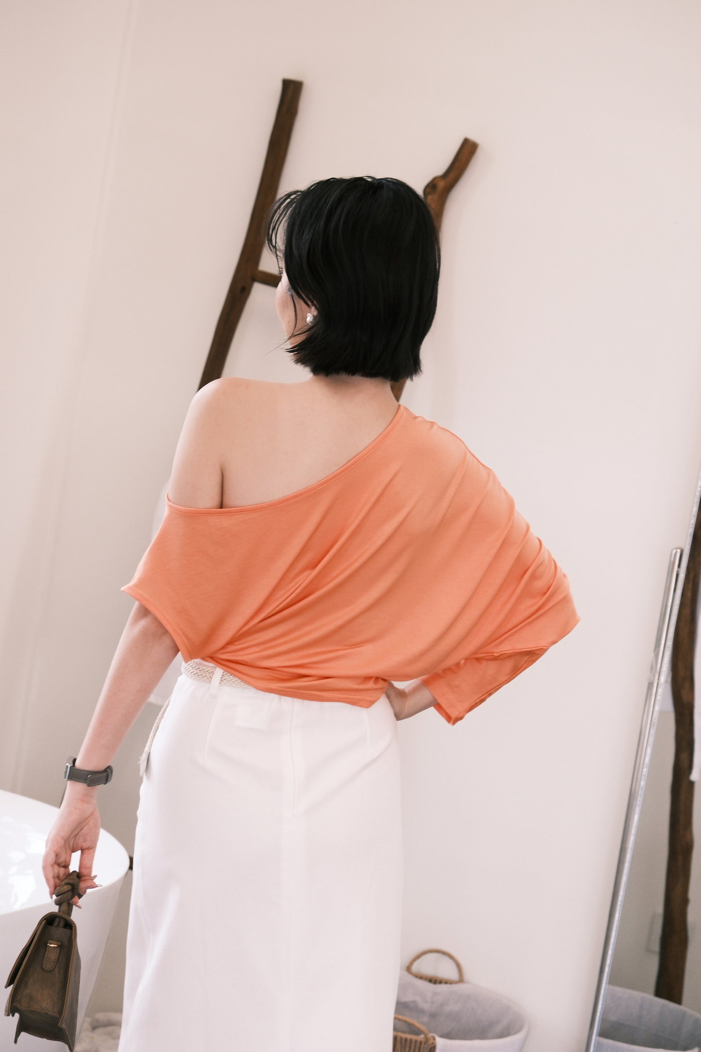 Soleil Asymmetrical Top in Orange