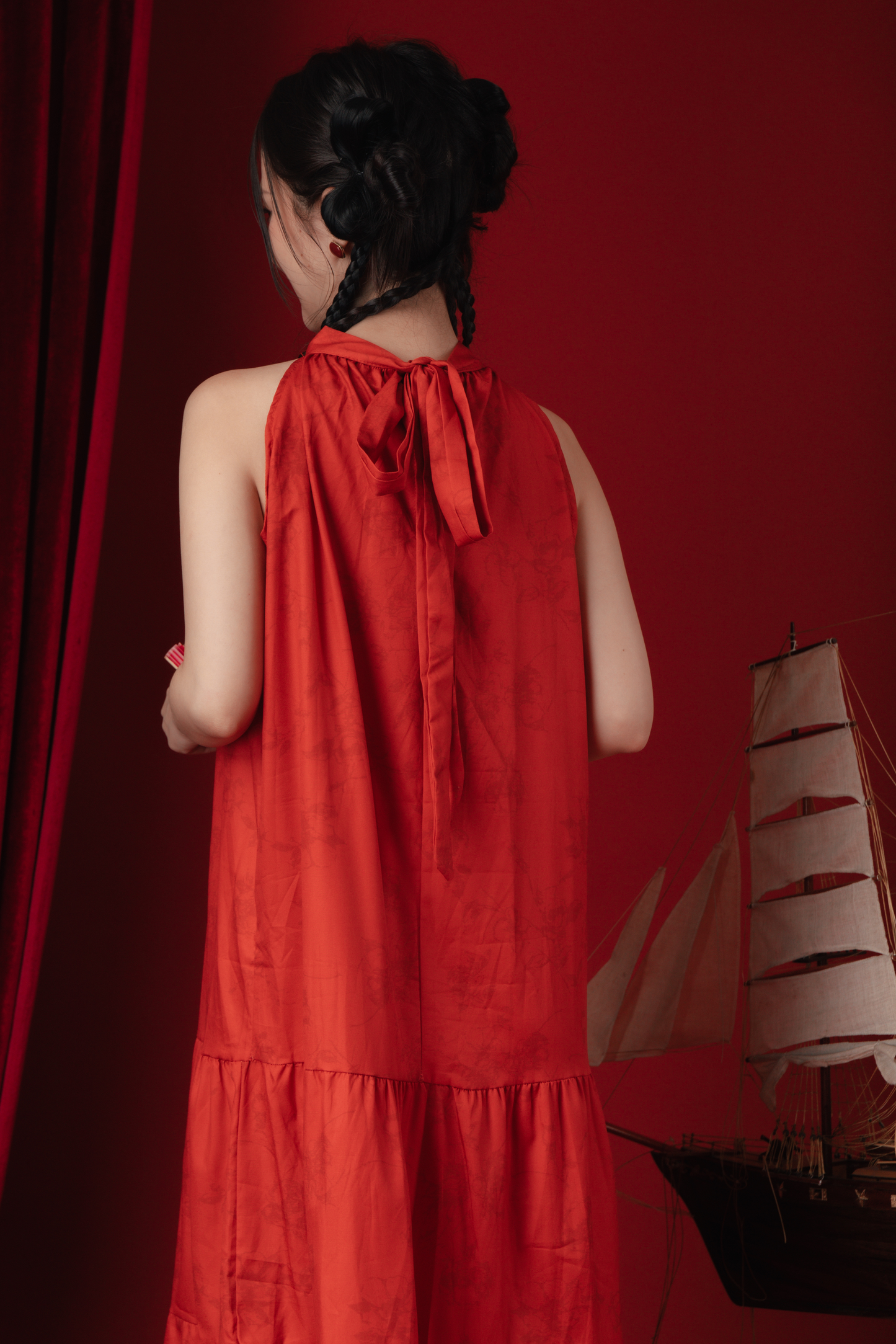 Ruby Heritage Halter Maxi Dress