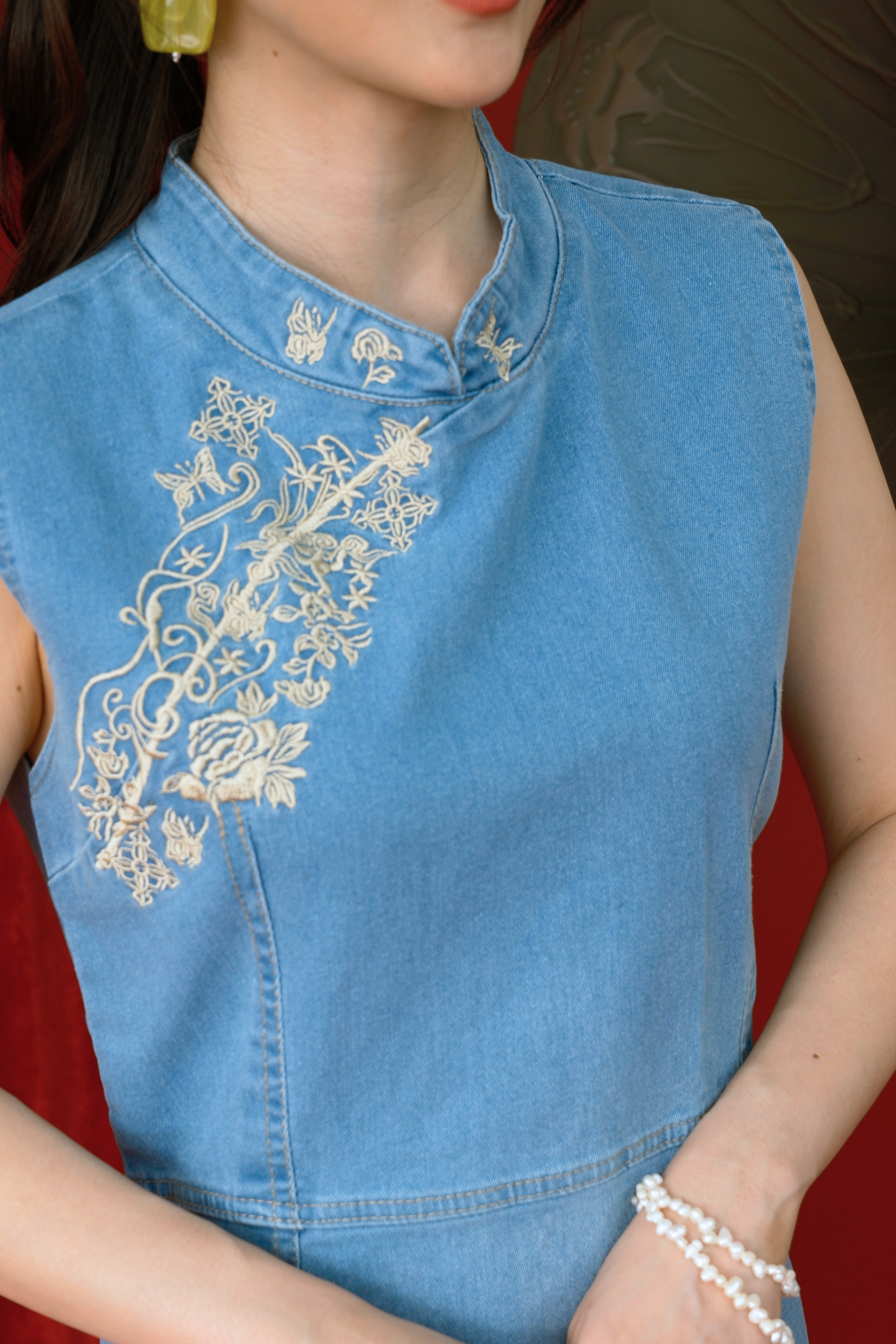 Celeste Orchid Cheongsam Dress
