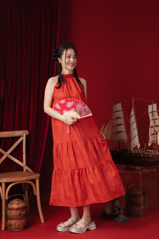 Ruby Heritage Halter Maxi Dress