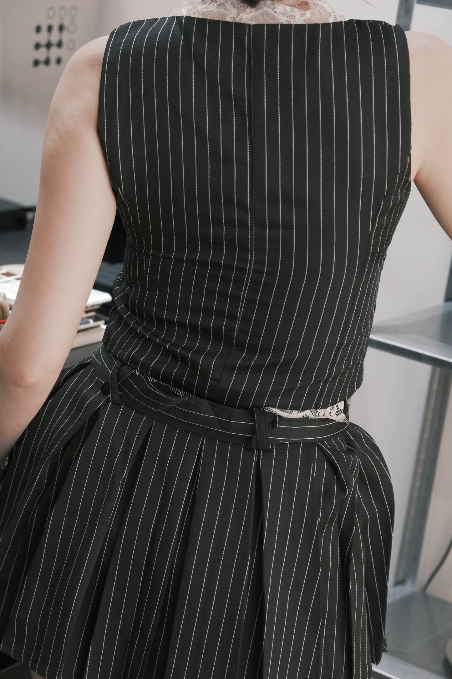 Valerie Pinstripe Vest Set