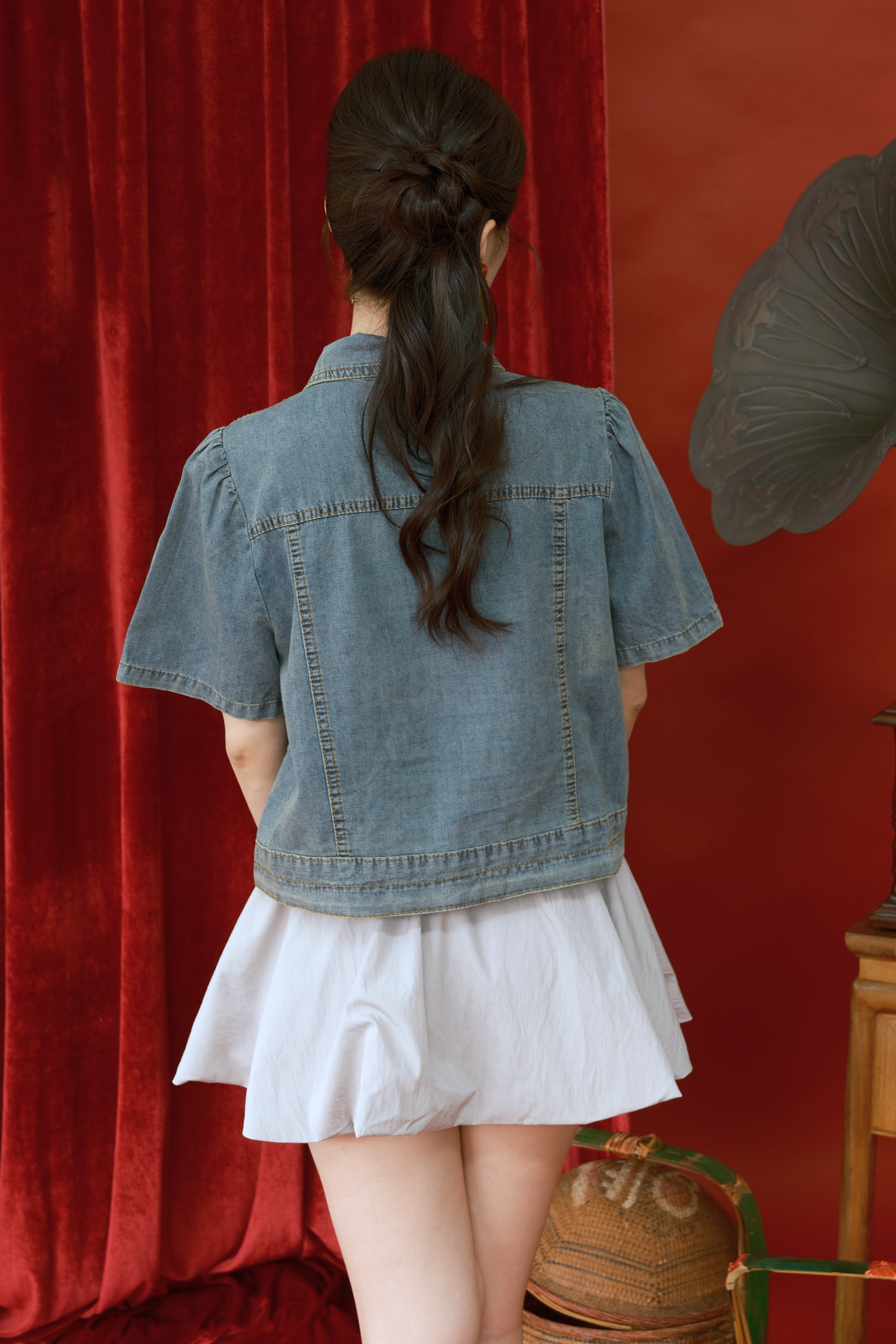 Bubble Mini Skort in Grey