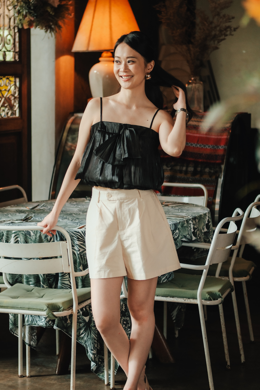 Sloane Everyday Cotton Shorts in Oat