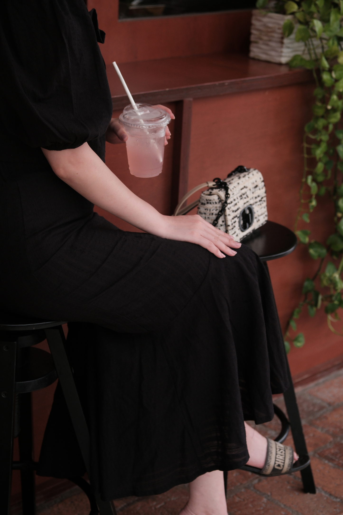 Camille Puff Sleeve Twinset in Black