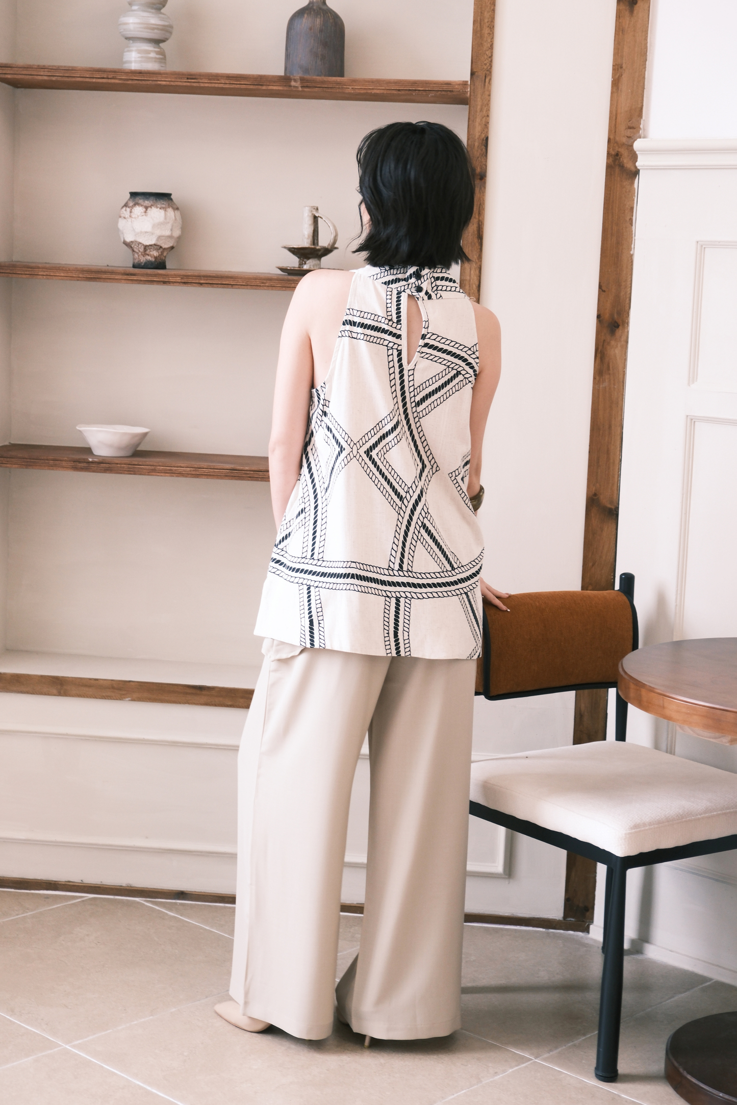 Sloane Wide-Leg Pants in Khaki