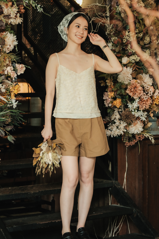 Sloane Everyday Cotton Shorts in Chestnut Brown