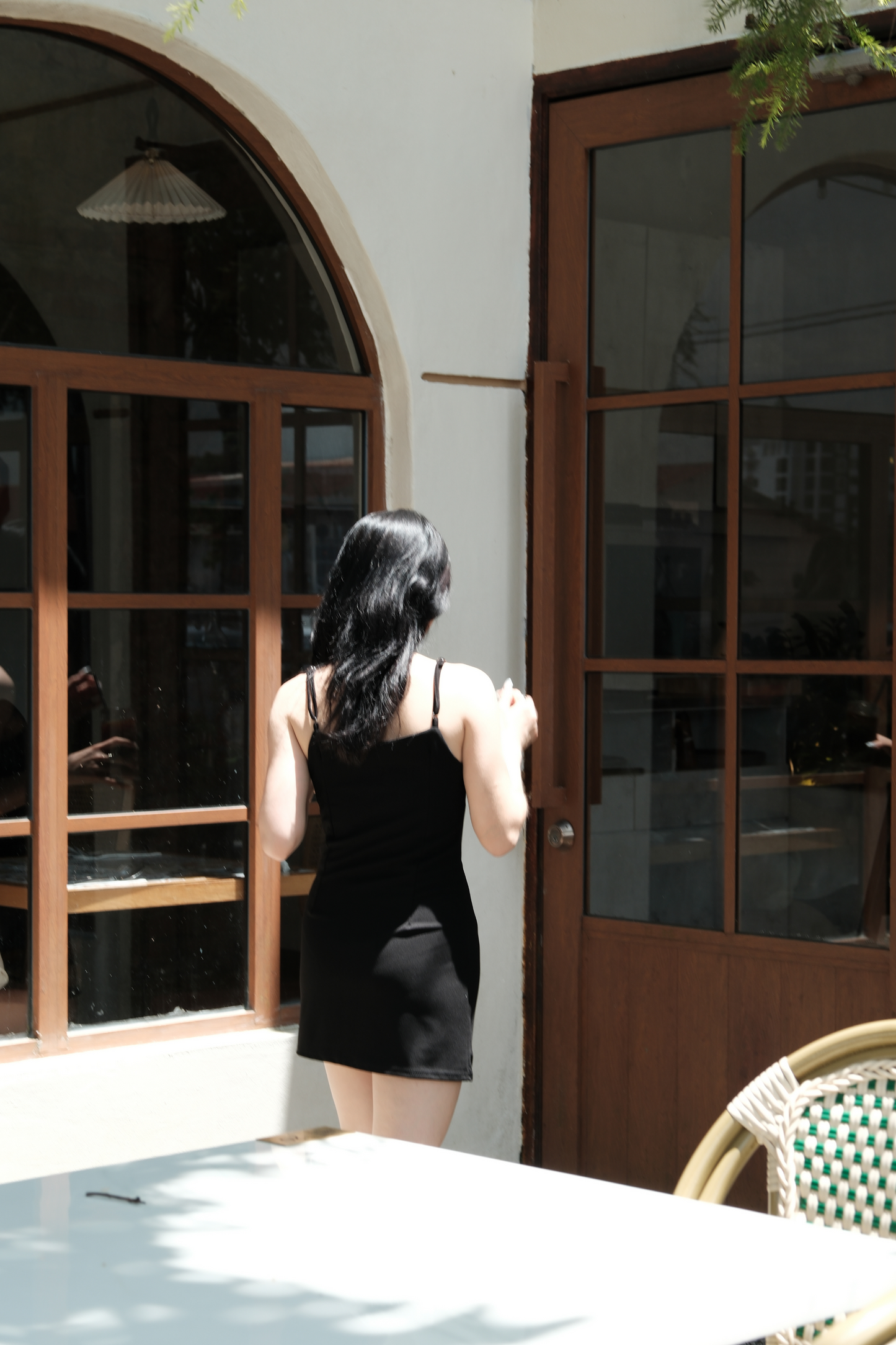 Aria Tailored Mini Dress in Black