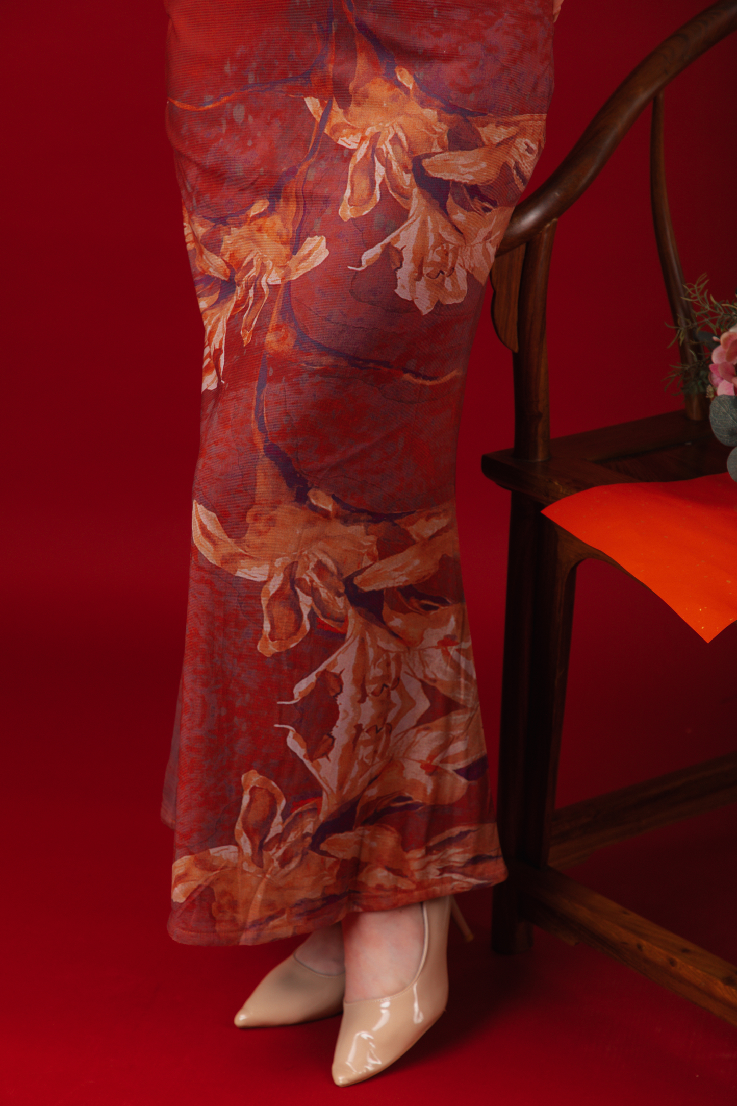 Auburn Orchid Velvet Cheongsam Dress (In-Stock)
