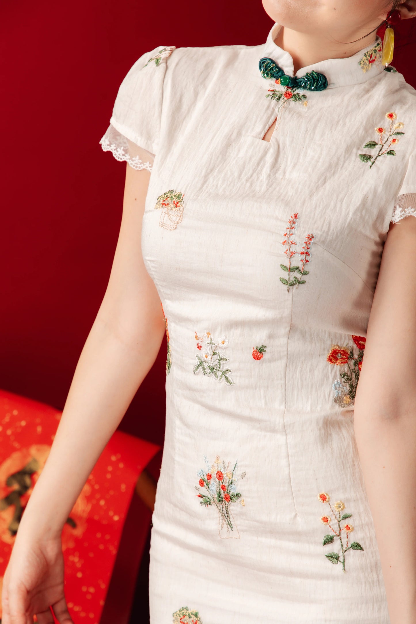 Ivy Garden Embroidered Cheongsam Dress (In-Stock)
