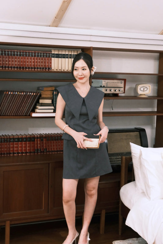 Kaela Structured Collar Mini Dress