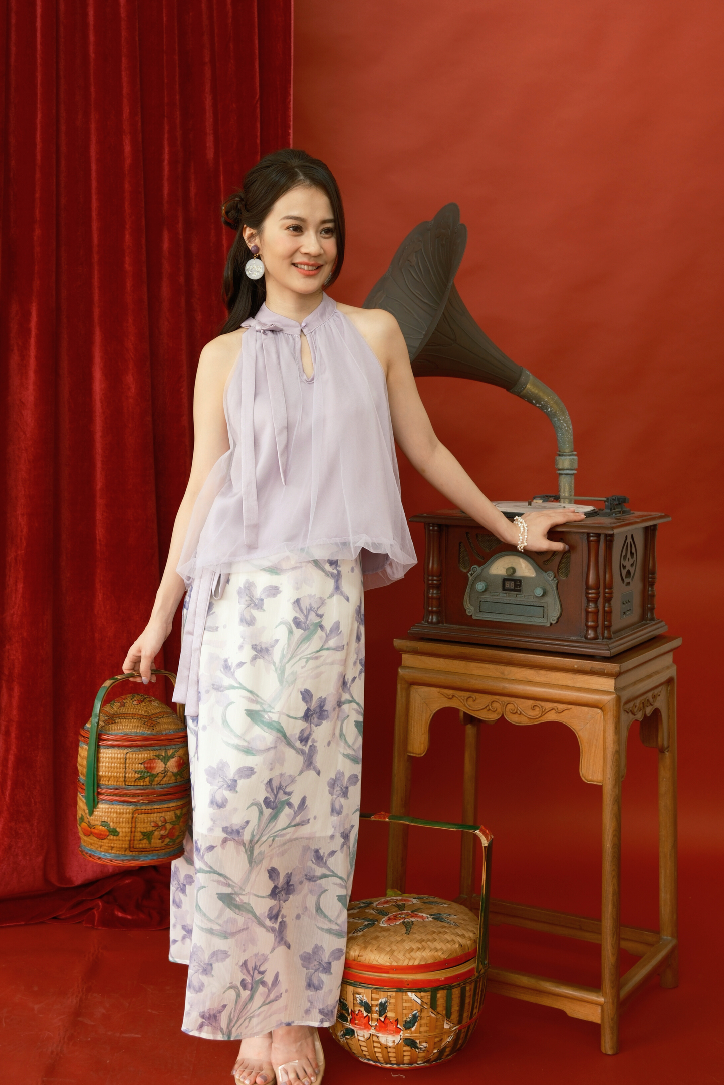 Rosalie Tulle Halter Set in Light Purple (In-Stock)