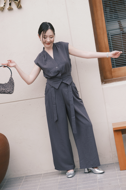 Valérie Tailored Vest/ Wide-Leg Pants