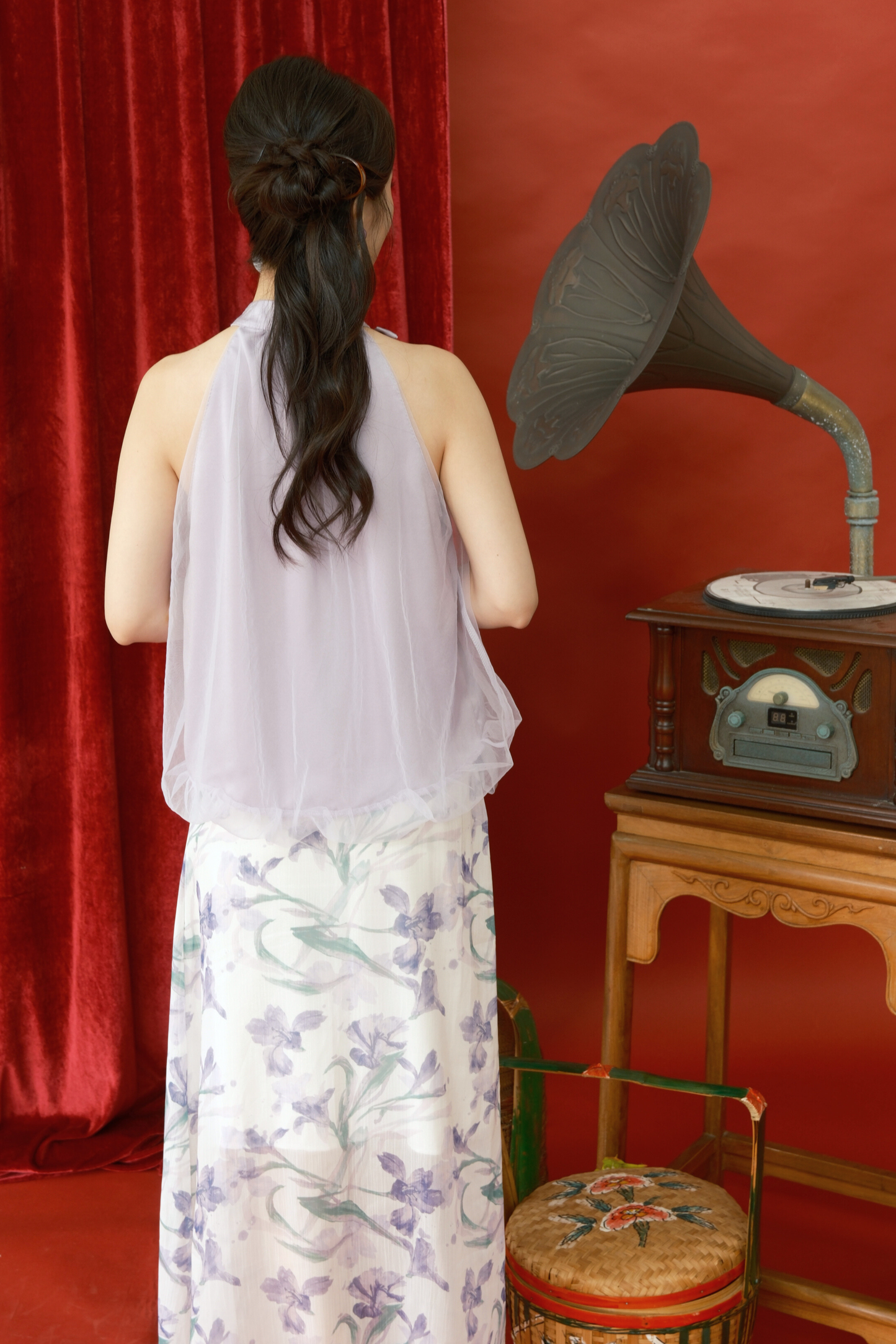 Rosalie Tulle Halter Set in Light Purple (In-Stock)