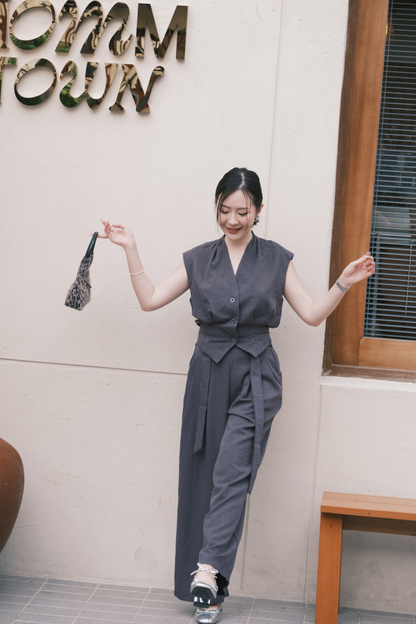 Valérie Tailored Vest/ Wide-Leg Pants