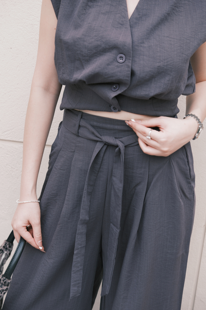 Valérie Tailored Vest/ Wide-Leg Pants