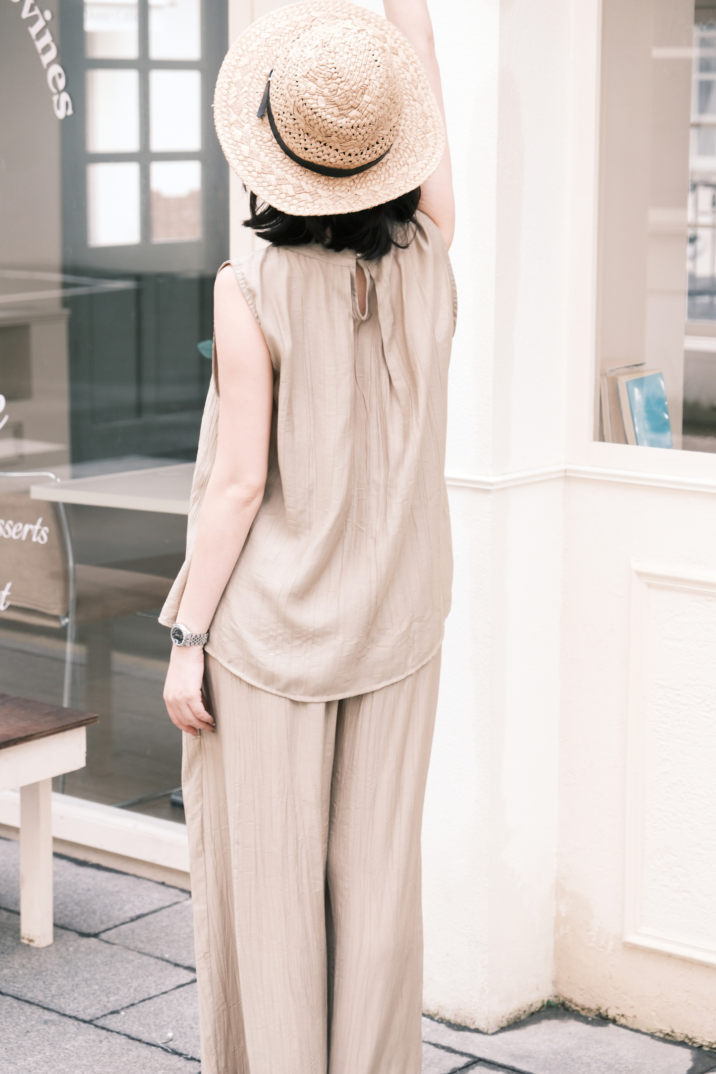 Noéline Relaxed Co-Ord Set in Khaki
