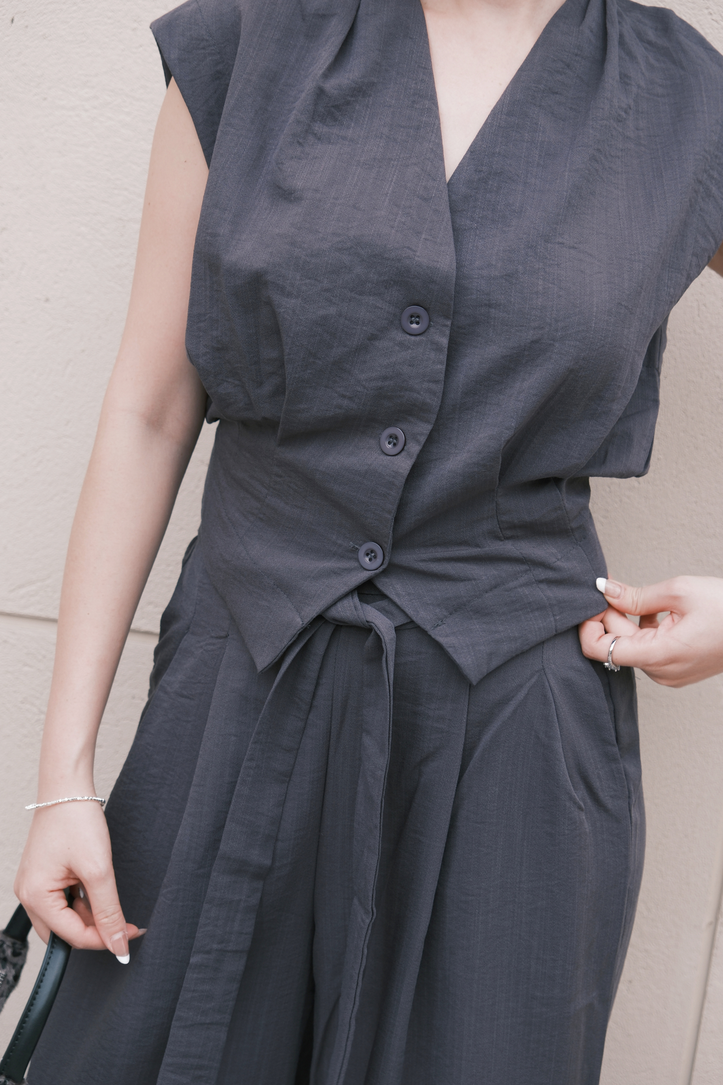 Valérie Tailored Vest/ Wide-Leg Pants
