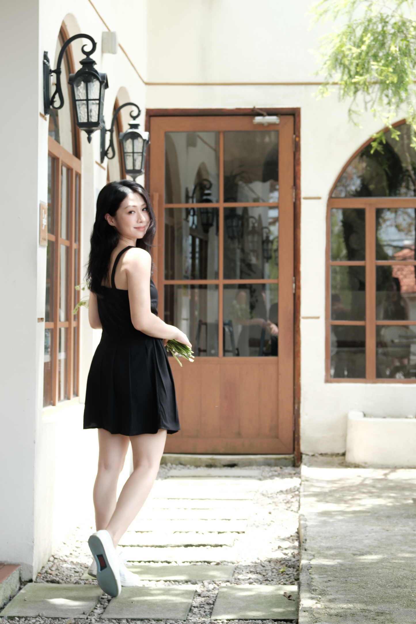 Vivienne Pleated Corset Mini Dress in Black