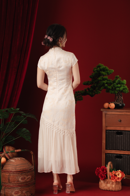 Maeva Layered Fringe Cheongsam Dress (In-Stock)